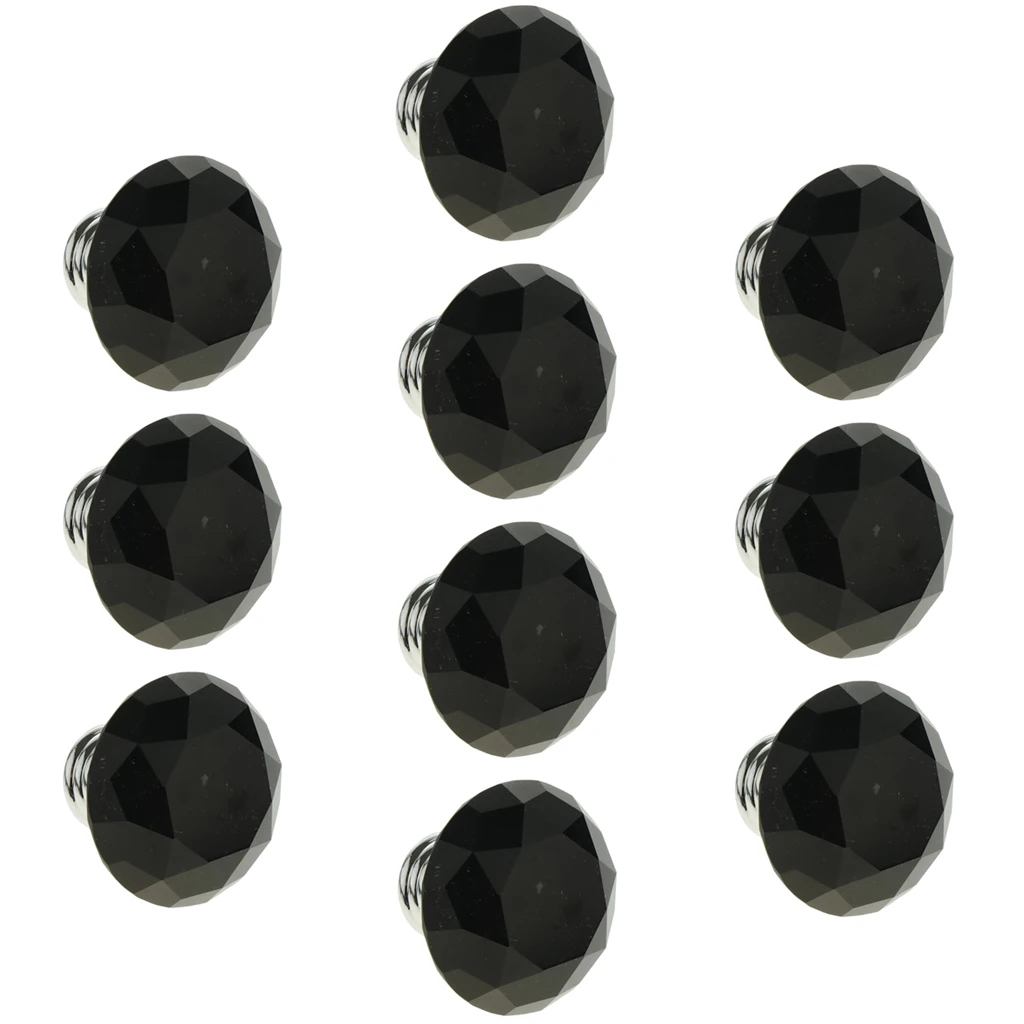 10x Crystal Diamond Shaped Door Handle Cabinet Cupboard Pull Knob Cupboard Knob Furniture Hardware Handle Door Pull Handle
