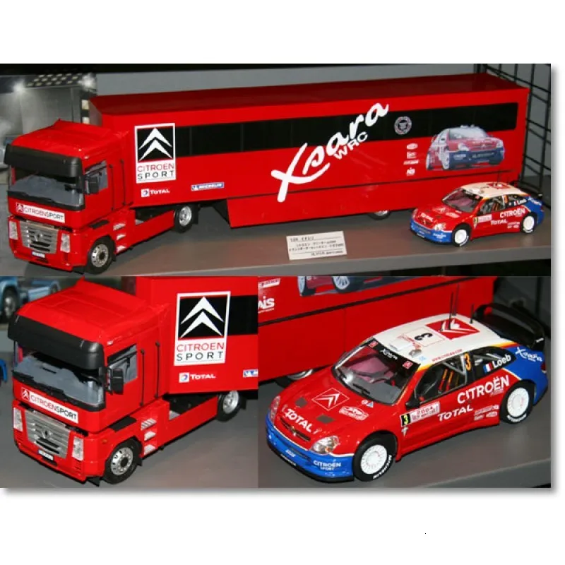 1:24 пропорции смолы литье под давлением модель Citroen Team контейнеровоз и Citroen Team модель автомобиля игрушка