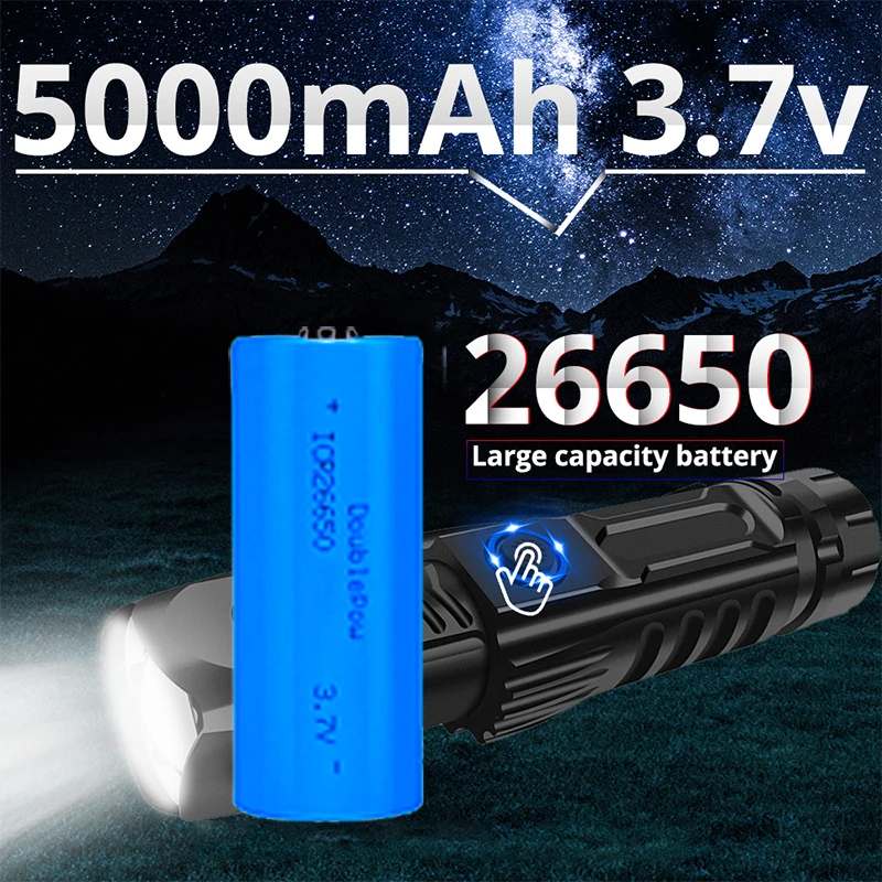 Самый мощный светодиодный фонарь XHP90 XHP70.2, тактический Водонепроницаемый фонарь, умный чип с управлением, конус с нижней частью, аккумулятор 26650