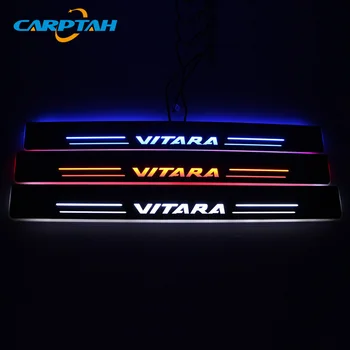 

CARPTAH Trim Pedal Car Exterior Parts LED Door Sill Scuff Plate Pathway Dynamic Streamer light For Suzuki Vitara 2015 - 2018