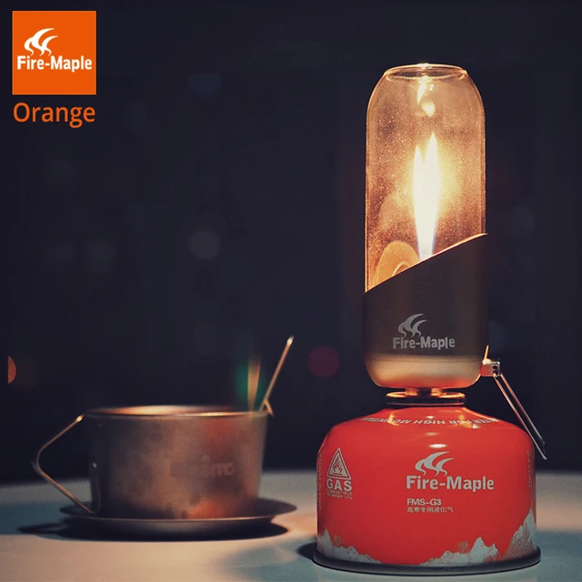Fire Maple Orange Gas Lantern Outdoor Propane Isobutane Fuel Lights