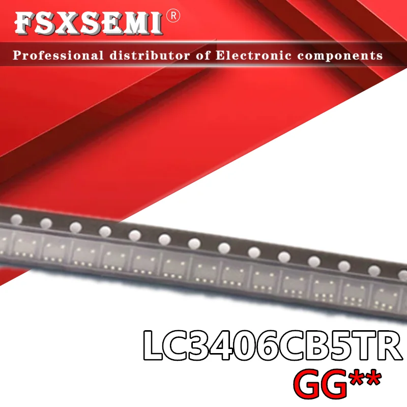 LC3406CB5TR SOT23 5 LC3406 GG SOT23 동기식 스텝 다운 컨버터 IC, 100PCS|반도체 집적회로 ...