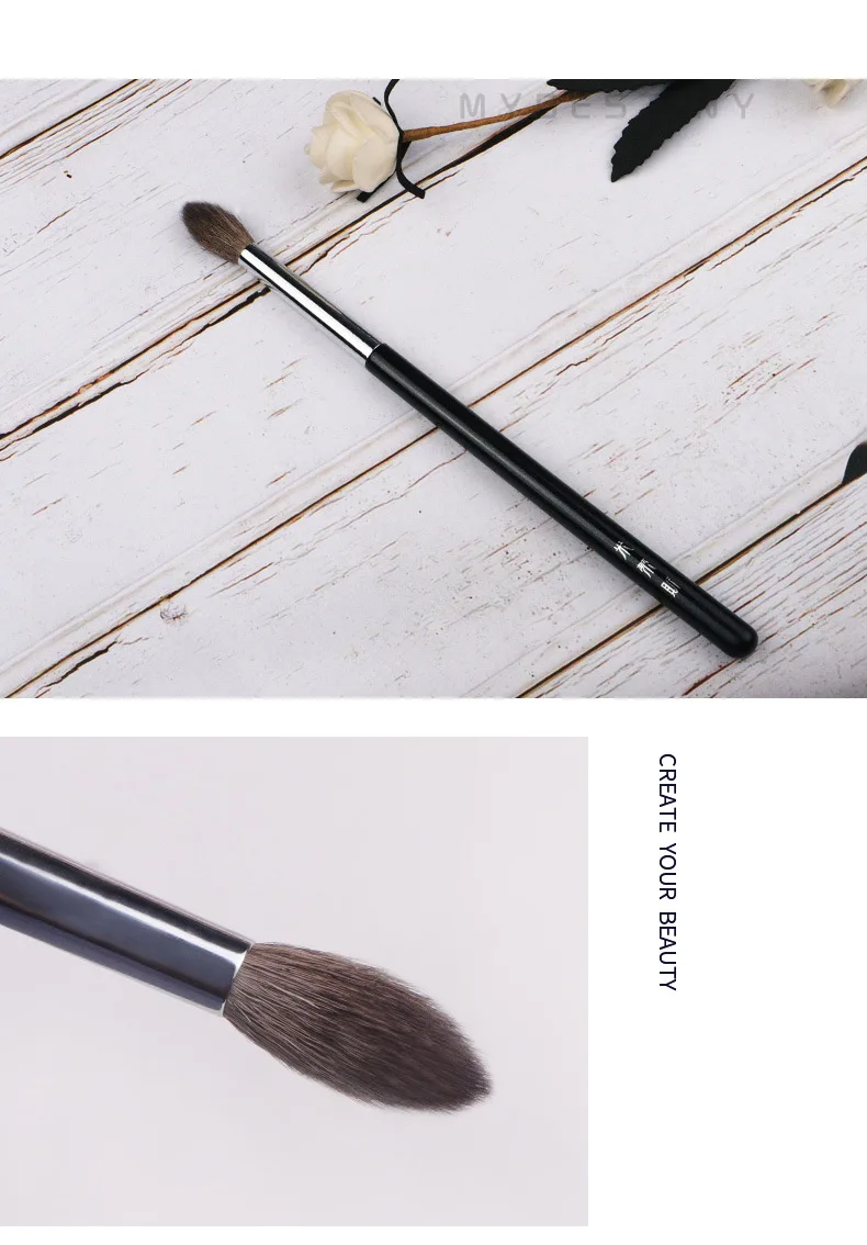 1pc Highlighter Makeup brushes Eyeshadow crease multifunctional Make up brush wood handle cosmetic tool natural squirrel hair