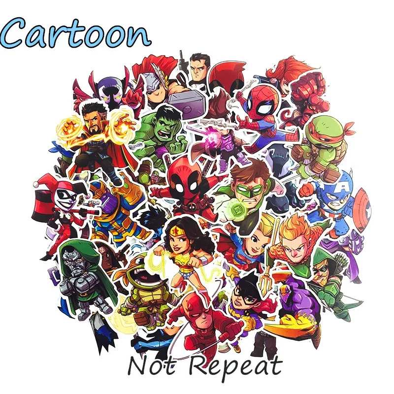 

50PCS Marvel Avengers Super Hero Cartoon Sticker Decal Toy Waterproof Stickers SP376