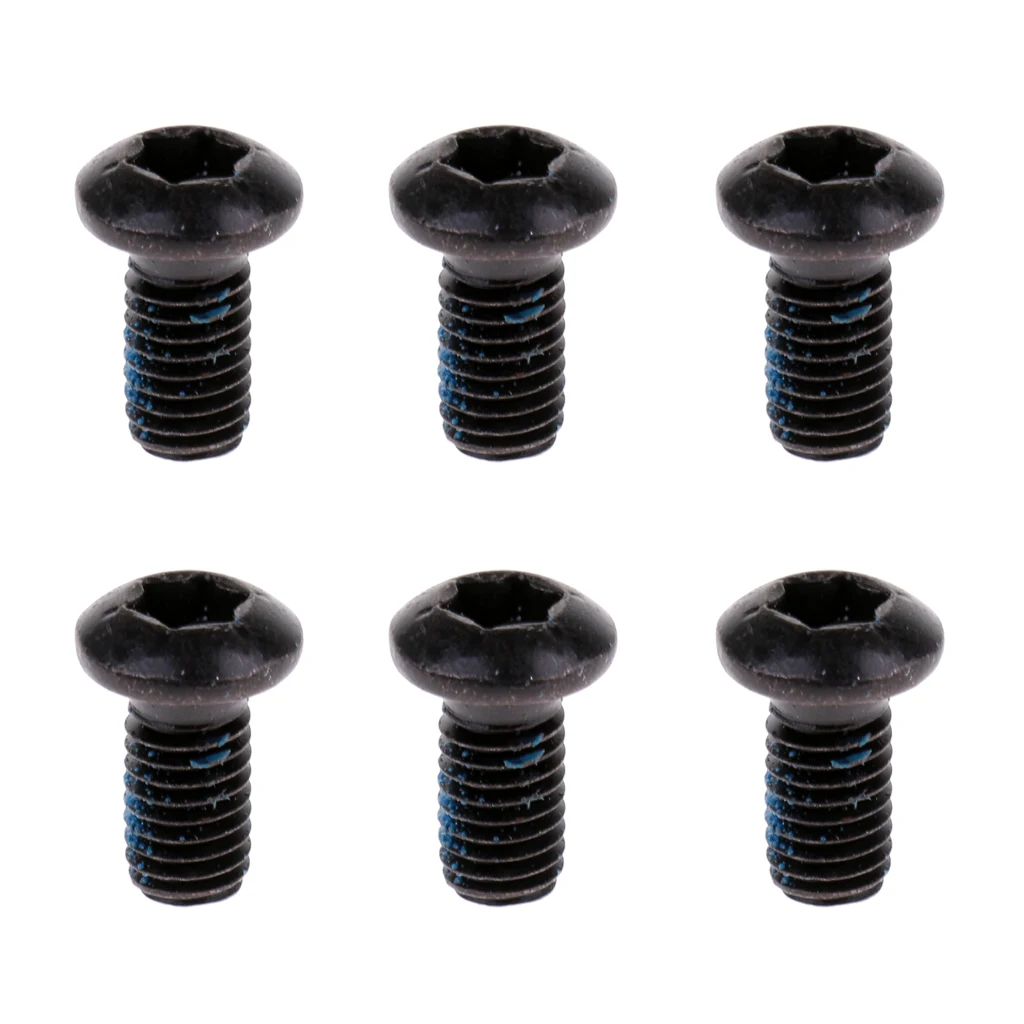 6x M5 X 12mm Bike Disk Brake Rotor Bolts Screws, Bicycle Water Bottle Screws