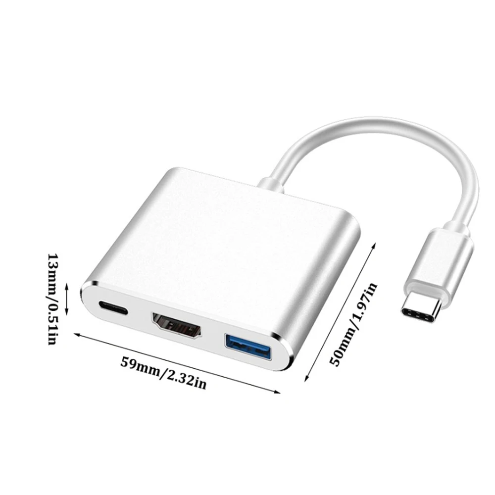Usb C HDMI USBC в HDMI 3,1 конвертер адаптер type C в hdmi usb 3,0 адаптер type-C Алюминиевый для Apple Macbook адаптер