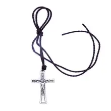 Ретро веревочный Крест Иисуса ожерелье кулон ювелирные изделия для мужчин женщин католический религиозный христианский Шарм подарок высокое качество и бренд
