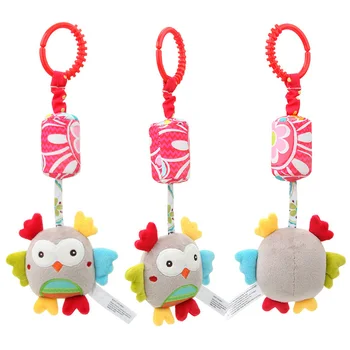 

Newborn Baby Hanging Bell Plush Stroller Toys Baby Rattles Mobiles Cartoon Animal Educational Baby Toys 0-12 Months Speelgoed