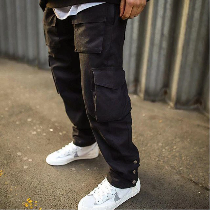 cargo jeans for men 2021 Fashion Men's Spring And Autumn Street Trend High-Quality Multi-Pocket Loose Track Pants Outdoor Jogging Hip-Hop Overalls khaki cargo pants