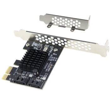 

PCI Express SATA 3.0 Controller Card 2 Port PCIe SATA III 6Gbps Internal Adapter Converter Support HDD SSD For Desktop PC Win 10