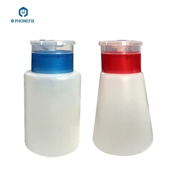 

PHONEFIX 180ML Liquid Alcohol Remover Cleaner Bottle for Phone Motherboard Cleaning Plastic Press Pump Bottle Dispenser Bottle