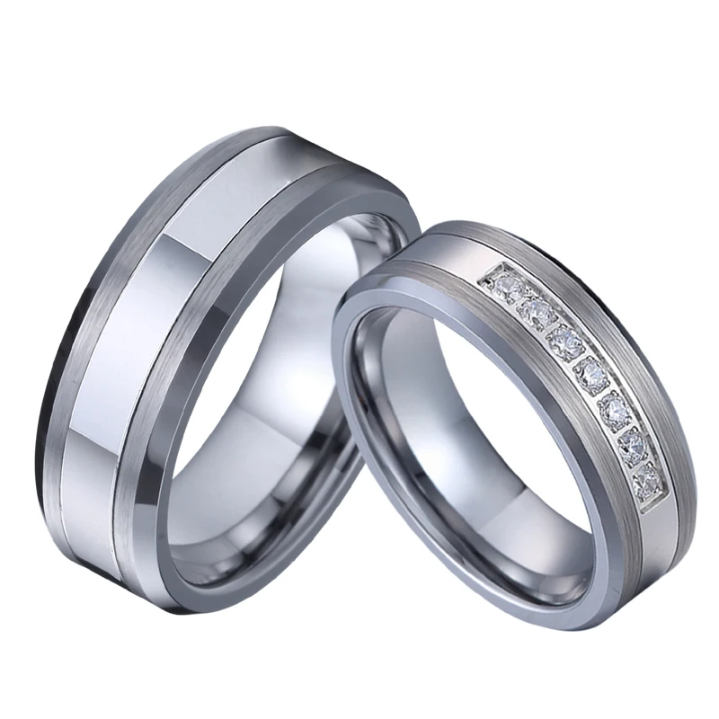 Men's Ring Love Alliance Cz Wedding Rings Set For Men And Women His And