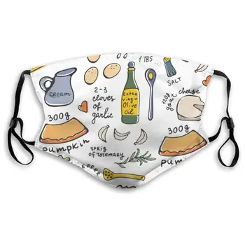 

Candian6pac9 Recipe with Pumpkin Tart Adult PM2.5 Activated Carbon Filter Face Mask Filters Breathing Insert Protective Mouth