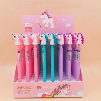 

4 Pcs/set 0.5mm Candy Color Unicorn Silicone Press Automatic Mechanical Pencils for Kids Gift Office School Supplies Stationery