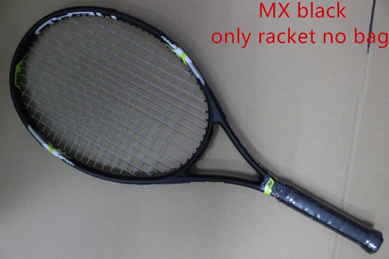 MX black no bag Профессиональная техническая ракетка для тенниса из алюминиевого сплава, ракетка для тенниса - Цвет: MX black no bag