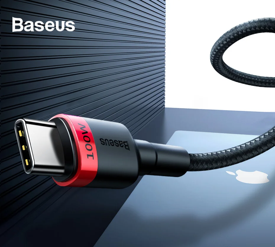 Baseus USB Type C To USB Type C Cable 5A 60W/100W PD Quick Charge 4.0 Type-c Cable For Samsung Xiaomi Redmi Note 10 Pro Macbook android charger type c