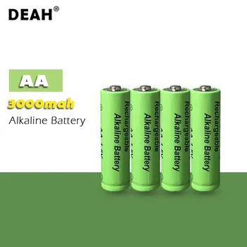 

1-4pcs New AA Rechargeable Battery 1.5V 3000mah Alkaline Batteries for Remote Control Electronic toys LED light Shaver Radio