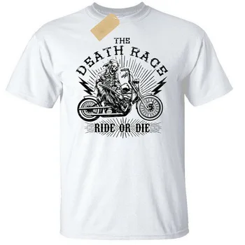 

The Death Race T-Shirt Mens Grim Reaper Ride Or Die Biker Top Brand Fashion Tops TEE Shirt