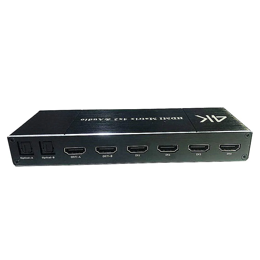 HDMI матрица 4x2 hdmi аудио экстрактор 4 k@ 30 Гц hdmi разветвитель с SPDIF и L/R 3,5 мм HDMI 1.4b переключатель Поддержка HDCP 2,2 3D