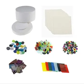 

1Large Microwave Kiln & 5Bbags Fusing Glass & 10pcs Kiln Paper For Glass Fusing