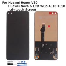 Original LCD For Huawei Honor V30 OXF-AN00 LCD Screen Display Touch Digitizer For Huawei Nova 6 WLZ-AL10 WLZ-TL10 LCDDisplay