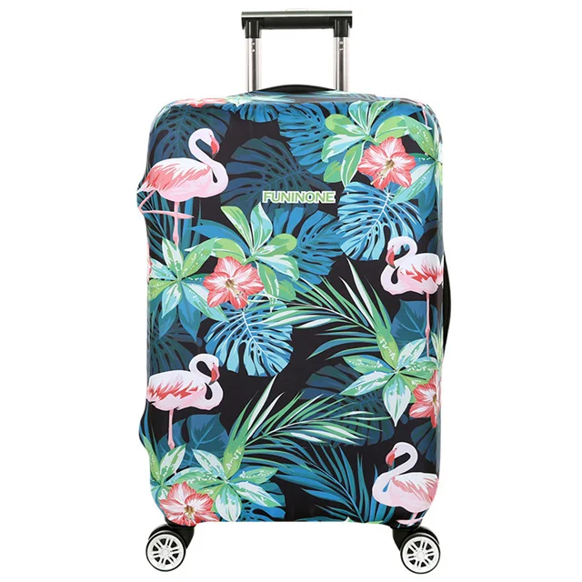 Flamingo E Чехол для дорожного чемодана Фламинго животных печати походная Коробка Набор для путешествий Чехол Крышка для защиты от пыли чемодан на колёсиках эластичное покрытие 20/24/28/30 дюймов - Цвет: Flamingo E