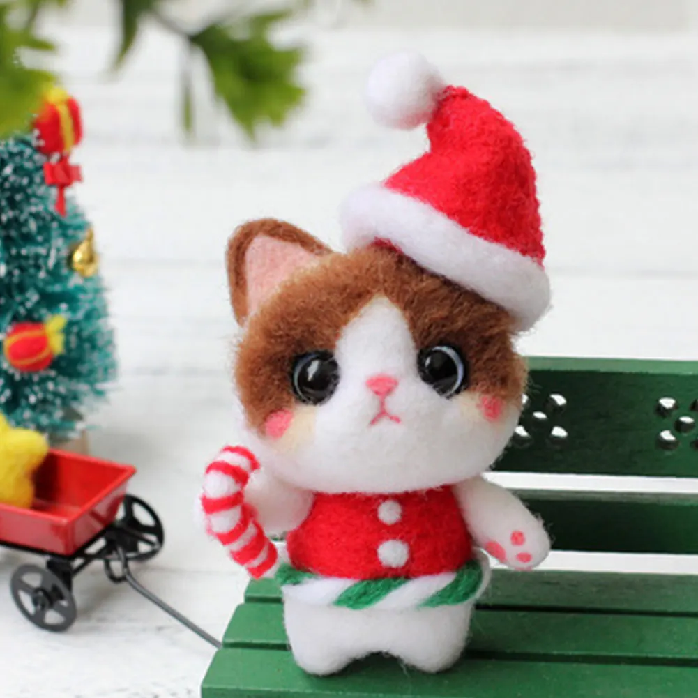 christmas Кукла Войлок ремесло сделай сам не готовая тыкается набор для рукоделия пакет для игл QP2 - Цвет: christmas