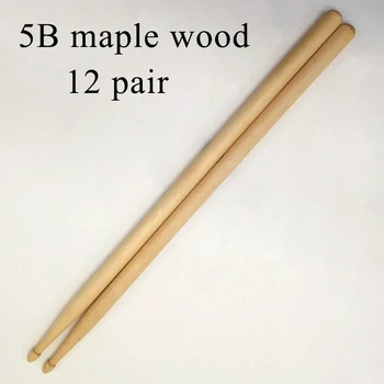 

Free shipping 5B drum stick MAPLE wood 12pairs