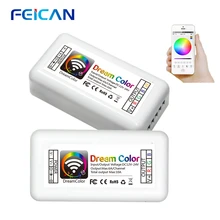 LED Controller 240W WIFI/Bluetooth RGB Controller 12/24V Group Controller for RGB / RGBW LED Strip Bulbs Light