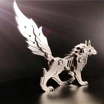 

[MODERN] ABSTRACT INDUSTRIAL WIND METAL WOLF STATUE ORNAMENTS HOME DECORATION ACCESSORIES GIFT GEOMETRIC WOLF SCULPTURE