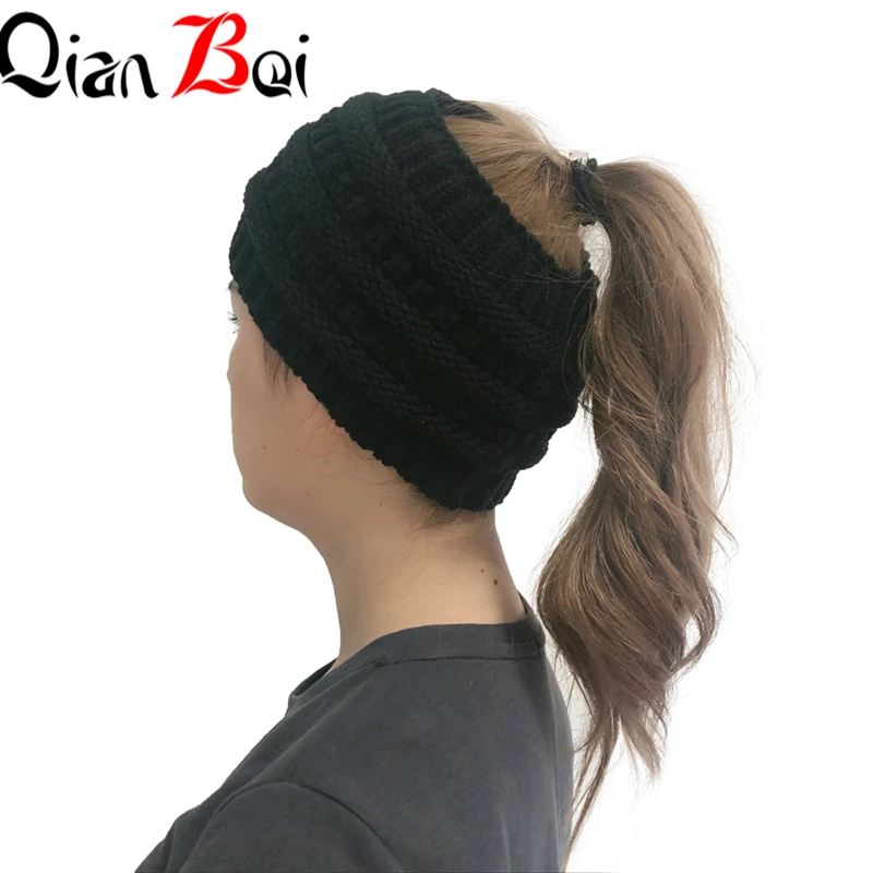 QianBei,, 10 шт./партия, повседневные шапочки для мужчин и женщин, модная вязанная зимняя шапка, одноцветная хип-хоп кепка, Кепка унисекс