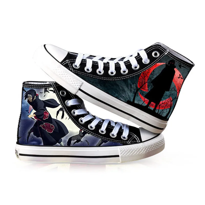 Anime shoes NARUTO Akatsuki Kakashi cosplay Adult students men women Spring summer Casual breathable High-top canvas shoes