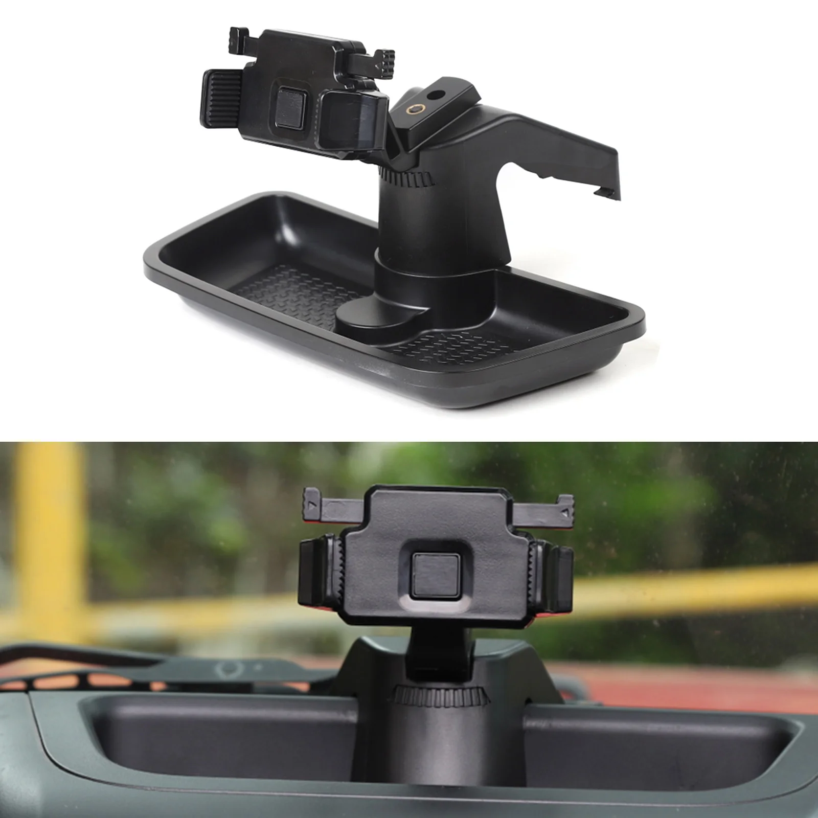 Areyourshop ABS Даш держатель для телефона Комплект Коробка для хранения для Jeep Wrangler JK 2012- держатель для телефона коробка для хранения автозапчастей
