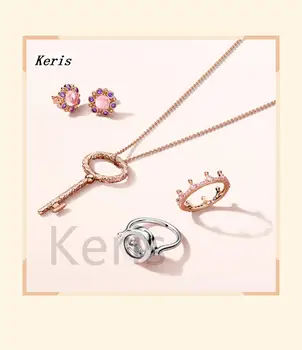 

100% 925 silver heraldic rose sterling earring studs enchanted crown floating ring medallion regal key ring joint necklace