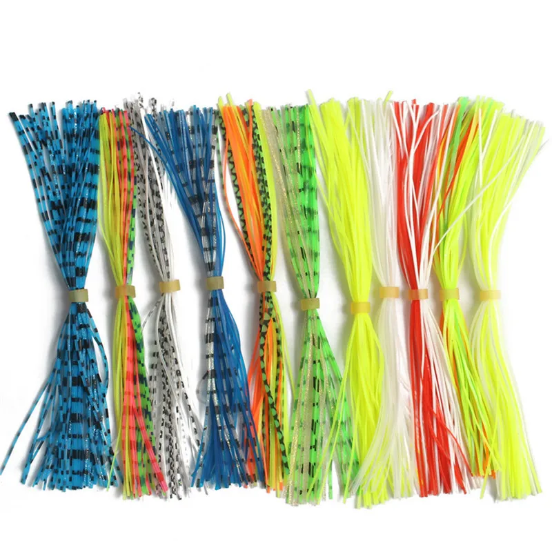 Фсти 10 шт./компл. лески случайный Цвета привести приманки водяная юбки волос