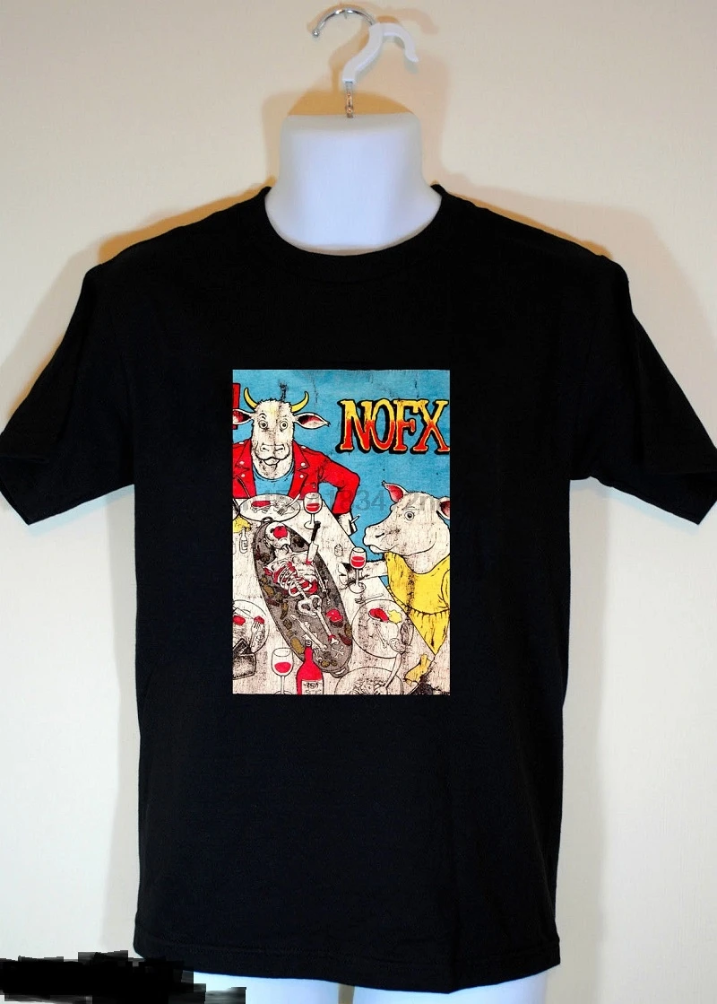 Create T Shirt с круглым вырезом и коротким рукавом Мужская футболка в рубчик Nofx