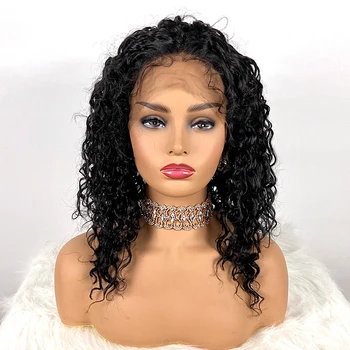 

Gres Synthetic Lace Front Wig Curly Shoulder Length Lace Front Wig for Black Woman Hair Heat Resistant Fiber Peruka