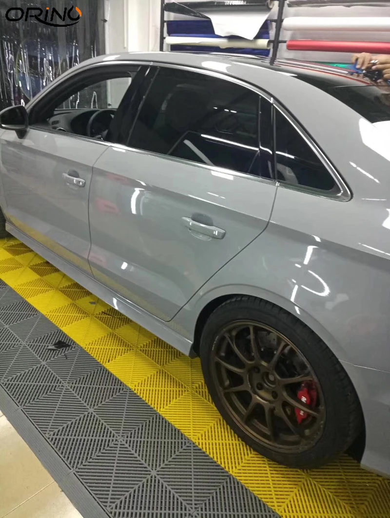 Crystal Nardo Grey Glossy Vinyl Wrap Sticker With Air Bubble Free