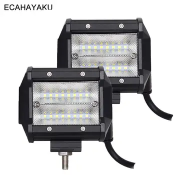 

2Pcs ECAHAYAKU Dual row 4inch Car Led Light bar High Intensity 48W 6000K 12V 24V for Off Road SUV ATV 4x4 Boat Motorcycle Trucks