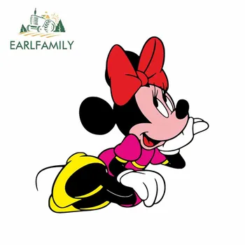 

EARLFAMILY 13cm x 12.7cm Cartoon Mickey Mouse Graphics Car Stickers 3D Vinyl Decals Car Warp for Car Body Bumper Wall