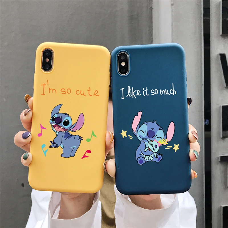 Funda Super Bonita De Dibujos Animados Stitch Para Iphone X Xs Max