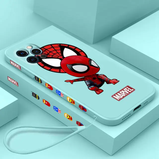 Popularity Marvel phone case for iphone 11 12 13 pro max case Shockproof iphone 7 case 6 8 plus x xs xr Unilateral design cover 3
