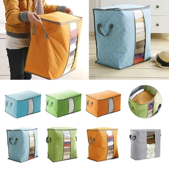 

1pc Portable Non-woven Clothing Quilt Storage Bag Clothes Quilt Finishing Dust Bag Washable Quilts Bag Closet YB090M1