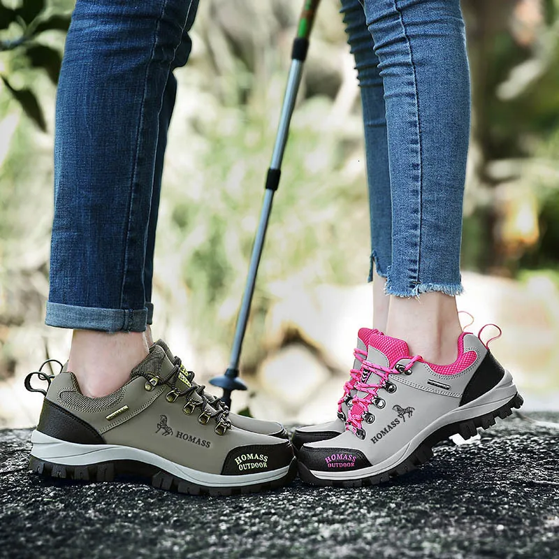 Tanie BOUSSAC oddychające Unisex buty górskie jesień wodoodporne męskie buty do wędrówek górskich buty trekkingowe wspinaczka trampki Camping mieszkania