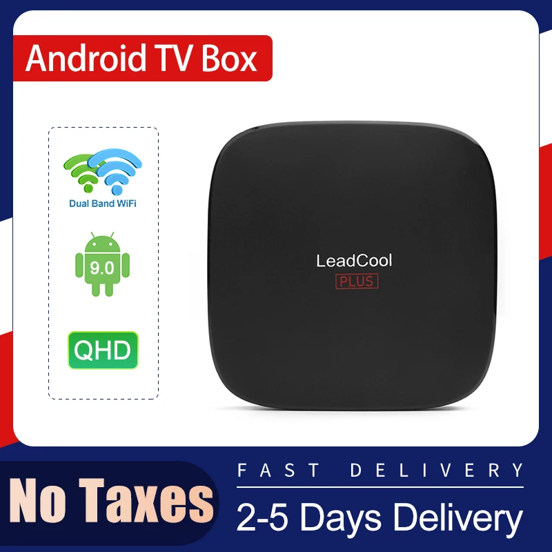 

Leadcool Plus QHD Smart TV Android 9.0 Box 4G 64G Support 4K FHD QHD Set Top Tv Box RK3318 Quad Core 2G 16G Android TV Receiver