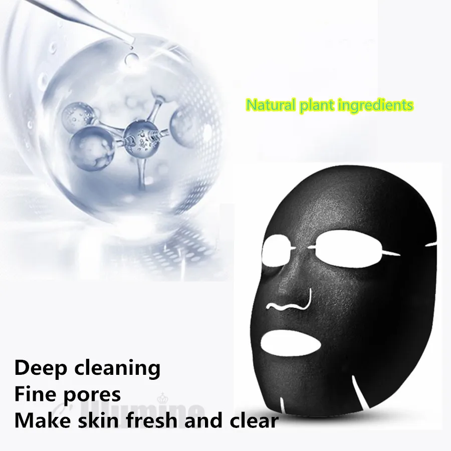 

Bamboo Charcoal Skin Cleansing Mask Sheet Control Oil Remove Black Stay Up Late Moisturize Clean Shrink Pores Cosmetics UNLABELL