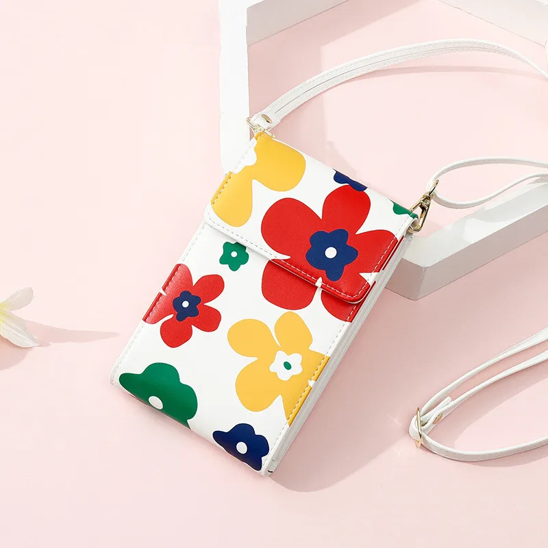 

2019 Fashion Girl PU Handbags ID Card Money Wallet Women Crossbody Shoulder Bags Print Flower Phone Messenger Bags Korea Style