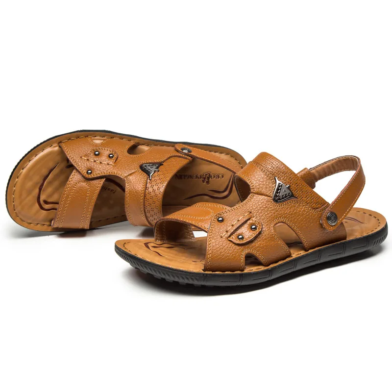 

Summer New Style Genuine Leather MEN'S Sandals Genuine Leather Sandals Anti-slip Sandals Cowhide Sandals Youth Casual Men's