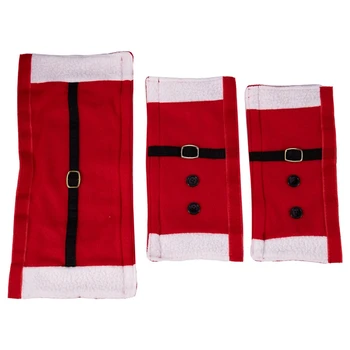 

3Pcs/Set Christmas Decoration Kitchen Refrigerator Microwave Oven Door Handle Knob Cloth Covers