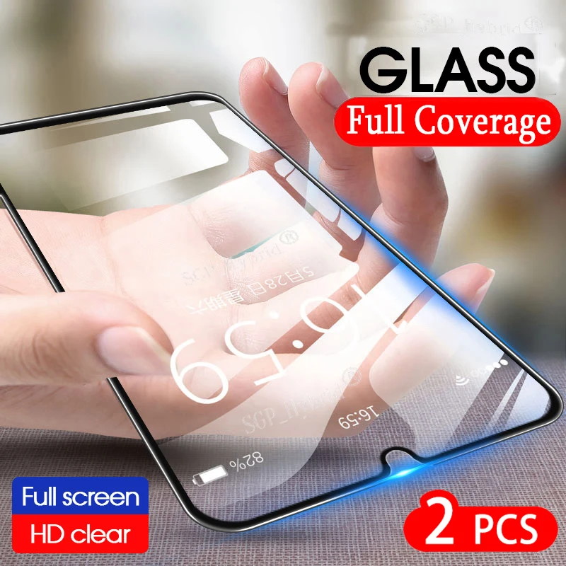 

2pcs Tempered Glass For LG Q60 K40 K50 Screen Protector Full Cover Protective Film On LG K10 V50 V40 V30 V20 G8 G7 G6 Q 60 Glass